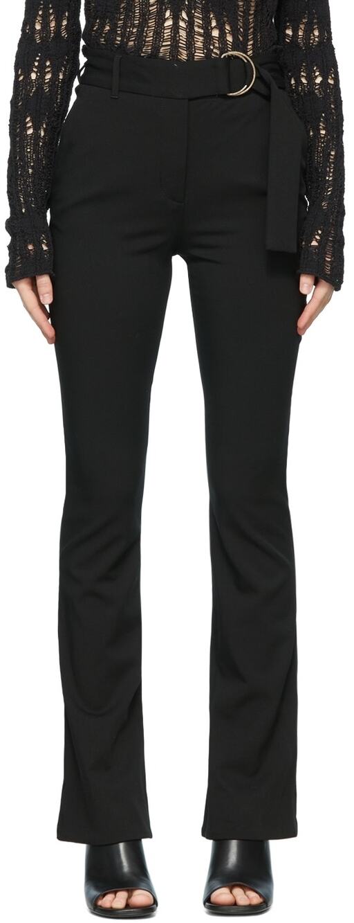 ACNE STUDIOS Pemilia Pant High Waist Flare Bootcut Belted Trousers Wool Blend